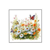 Wall Stickers Vibrant Butterfly Flower Pattern Easy To Apply Long-Lasting Decoration Adhesive Removable Wall Decals MIT A