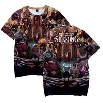 Fashion Hollow Knight Silksong Cartoon T Shirts for Women Men Summer Clothing Fitness O Neck Man Hollow Knight T-shirt Oversized Men T-shirts Tops XS black