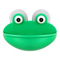 Creative Frog Soapbox Soap Holder Suction Cup Durable Shower Wall Bathroom Soap Drain Water Case For Dishes Pads Soap Container none