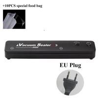 VacuumComes with 10 Vacuum Bags Sealer Household Automatic Vacuum Sealing Machine Plastic Sealing Food Vacuum Packaging Machine Vacuum Sealing Machine EU black