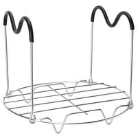 Air Fryer Accessories Stainless Steel Cooking Steaming Racks for Steaming Vegetables Rice Racks for Kitchen Tools food steamer rack handle