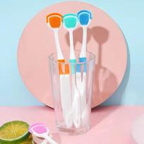 1/3pcs Portable Plastic Tongue Scraper Reusable Oral Hygiene Coating Brush for Bad Breath Cleaning Coated Tongue Oral Dental Hygiene Care Tool 1PCS įvairiaspalvis