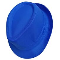 Bright Candy Color Fedoras British Fashion Jazz Hat Spring/Summer Korean Edition Youth Versatile Trendy Couple Sun Bucket Hat karališkos mėlynos spalvos