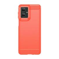 For Cover Motorola Moto G55 Case Moto G55 Capas New Carbon Fiber Phone Bumper Back Shockproof Soft TPU For Fundas Moto G55 G 55 For Moto G55 raudona