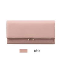 Women Long Wallet Luxury Clutch Large Capacity Female Purse Lady Phone Bag Card Holder Carteras MIT rožinė
