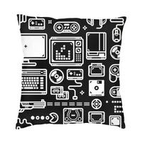 Retro Gamer Video Game Consoles Cushion Covers 40x40cm Velvet Controllers Joysticks And Gamepads Pillow Case for Sofa Pillowcase 30x30cm