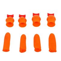 Silicone Thumb Knife Stainless Steel Thumb Knife Picker for Peel Pick Vegetables Pepper Beans Flat