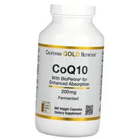 Coenzyme Q10 with BioPerine Extract, CoQ10 USP with Bioperine 200, California Gold Nutrition 360 Vegcaps (70427003) 360vcaps
