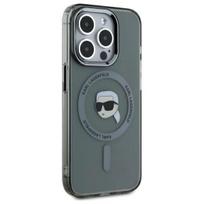 Karl Lagerfeld Klhmp15Lhlskik Iphone 15  Pro 6.1 Black/Czarny Hardcase Iml Metal Karl Head Magsafe