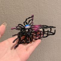New Sweet Cool Hollow Butterfly Grab Clip Women Gradient Color Design Rhinestone Shark Clip Spice Girls Hair Accessories gray