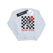 Disney Mens Mickey Mouse Surfing Sweatshirt L balta