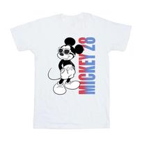 Disney Mens Mickey Mouse Gradient T-Shirt S balta