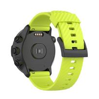 24 mm minkštas silikoninis laikrodžio dirželis, skirtas Suunto 9/7/D5/Spartan Sport/Wrist HR Sport, kvėpuojantis dirželis, apyrankė, skirta Suunto Baro For suunto7 9 yellow