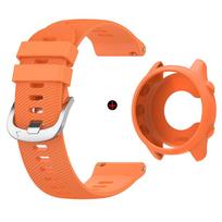 Garmin Forerunner 255/265 laikrodžio apyrankė + laikrodžio dėklas sidabrine sagtimi apyrankė aukštos kokybės patvarus silikoninis išmanusis dirželis For Forerunner 255