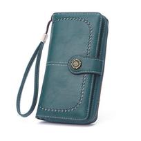New women's wallet fashion zipper clutch bag wallet large capacity long wallet povo mėlyna spalva