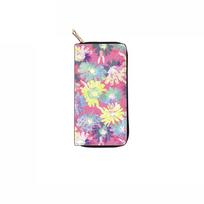 TEMU generation JIT ethnic style long zipper wallet flower clutch bag