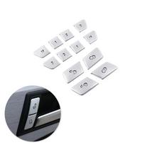 12x ABS Chromo Durų Užrakto Jungiklio Mygtuko Dangtelio Apdaila Mercedes W204 W212 CLA GLA white