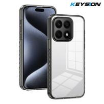 KEYSION Transparent Case for HONOR X6b X6A X6 TPU+PC Anti-slip HD Clear Shockproof Phone Cover for Huawei Honor X8b X8A X8 5G for Honor X6b juoda