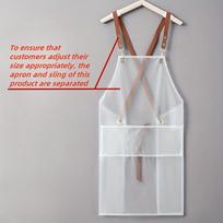 Apron with Adjustable Straps Transparent PVC Kitchen Wear for Women balta