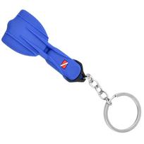Stylish Silicone Scuba Diver Keychain Elegant Dive Fin Keychain Accessory Flipper Keyrings Bag Decoration for Divers mėlyna