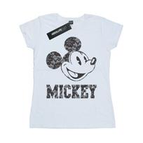 Disney Womens/Ladies Mickey Mouse Laces Cotton T-Shirt XXL balta