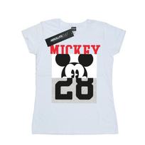 Disney Womens/Ladies Mickey Mouse Notorious Split Cotton T-Shirt XL balta