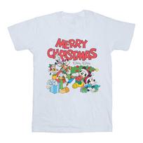 Disney Mens Mickey And Friends Winter Wishes T-Shirt S balta
