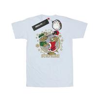 Tom And Jerry Mens Christmas Surprise T-Shirt XXL balta