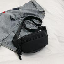 Juosmens krepšiai moterims Nailono „Fanny Pack“ moteriškas juosmens paketas, pečių skersinis krūtinės krepšys rankinės „All-Match Messenger“ diržo paketas 30x9x15cm juoda