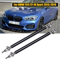 2PCS Universal Front Bumper Lip Splitter Strut Rod Tie Support Bar For BMW F20 F21 M Sport 2015- Hatchback Car 7.5cm Red