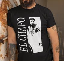 El Chapo Scarface Crossover Originalus Gangsteris Tony Montana Krikštatėtis Unisex Marškinėliai L