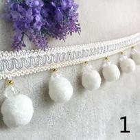 1 Meter European Style Pompom Ball Lace Trim Ball Ribbon Tassel Craft DIY Sofa Curtain Decor Sewing Accessory Upholstery Edging