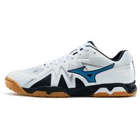 Mizuno Wave Medal Rise White Blue Navy Unisex 81GA211027 36