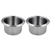 1pc/2pcs Stainless Steel Cup Drink Can Holder RVs Cup Holder Rustproof Recessed Insert Drink Holder RVs Accessories 1