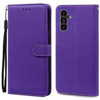 A04S dėklas Samsung Galaxy A04s dėklui A047F Odinė piniginė su atvartu Samsung Galaxy A04S telefono dėklui Piniginės dangtelis Fundas for Samsung A04S tamsiai violetine spalva