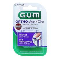 GUM Orthodontic Wax for Braces and Dental Devices - Soothing Dental Wax with Vitamin E and Aloe Vera - Clear Color 1 pc