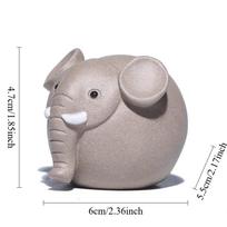 Purple Clay Round Elephant Tea Pet Yixing Cute Elephant Ornament Desktop Decoration Tea Playing Tea Ceremony Accessories 6x5.5x4.7cm