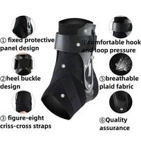 Adjustable Compression Ankle Support Brace Guard Plate for Sprain Relief Basketball Soccer Running Sports Protection Men Women M juoda