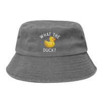 Cute Rubber Duck Funny Quote What The Duck Lover Bucket Hats for Unisex Women Sun Hat Style for Fishing FisherUnisex Cap Ispoti Cap One Size