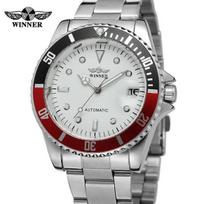 WINNER Classic Green Automatinis Vandeniui Atsparus Mechaninis Laikrodis Vyrams ir Moterims juoda