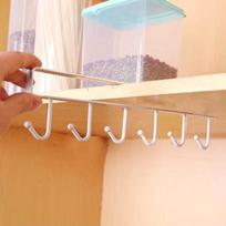 Hanging Rack Holder Hook Organizer Cup Towel Storage For Cupboard Kitchen Cabinet balta