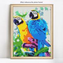 5D „pasidaryk pats“ deimantų tapyba Viso apvalaus gyvūnų siuvinėjimo išpardavimas paukščio kalnų krištolo paveikslas 20X30 blue