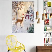 Diamond Painting Santa Claus Full Square Round 5D DIY Diamond Embroidery Winter Mosaic Craft Kit Christmas Decorations Full Round 20X30CM gray