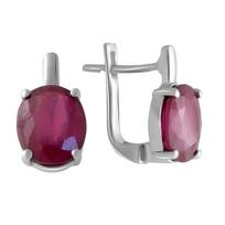 Sidabriniai auskarai su natūraliu rubinu 7.525ct (2053996) rubino raudonumo spalva