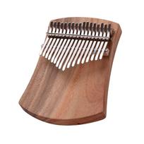 17 klavišų nykščio fortepijonas Kalimba Camphorwood C tonas su nešiojimo krepšiu Muzikinės knygos Muzikinių svarstyklių lipdukai brown