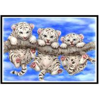 Diamond Painting Diy New 5D Landscape Animal Diamond Mosaic Cross Stitch Suit Cat Animal Home Wall Decoration Handmade Gift 35x25cm blue