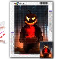 Deimantinė siuvinėjimo Helloween baisaus moliūgo galvos vyro 5D pasidaryk pats deimantinė tapyba kryželiu kalnų krištolas Full Square 20X30CM black