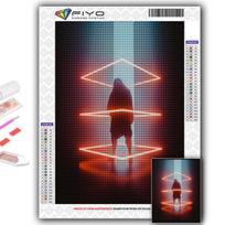 5D deimantų tapyba CyberPunk geometrinė estetika „pasidaryk pats“ deimantinis siuvinėjimas kalnų krištoliniu akmeniu namų dekoravimas Full Round 20X30CM