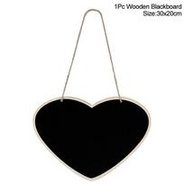 1Pc Rustic Wedding Wooden Blackboard Mr Mrs Bridal Shower Decoration Photobooth Birthday Party DIY Home Decor Sign Message Board Polygon beige