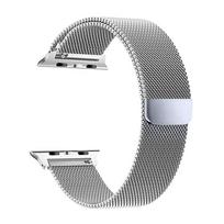 Replaceable Stainless Steel Watch Band Milanese Magnetic Buckle Strap Compatible with Apple Watch 38-40mm sidabras
